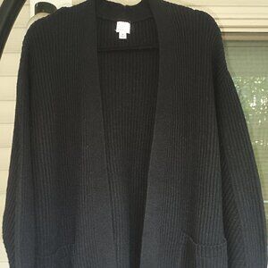 A New Day Long Knit Cardigan - Black - M